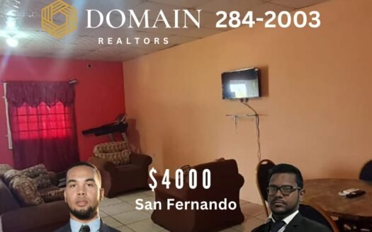 Furnished 2 Bedroom Apartment, St John’s Village, San Fernando.