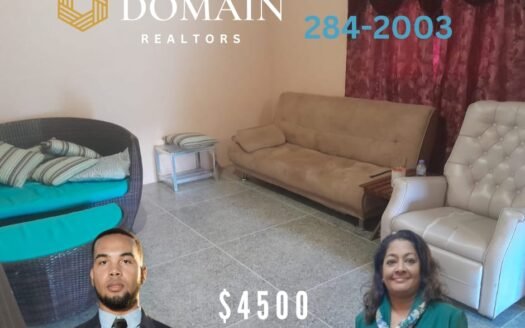 Fully Furnished 3 Bedroom Apartment Cunupia