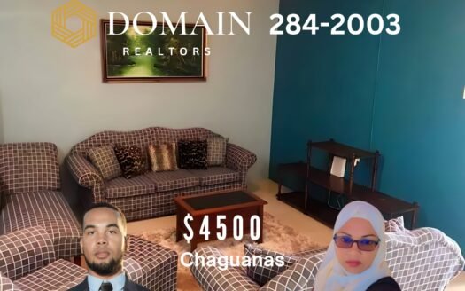 Furnished 2 Bedroom Apartment, Petersfield, Chaguanas
